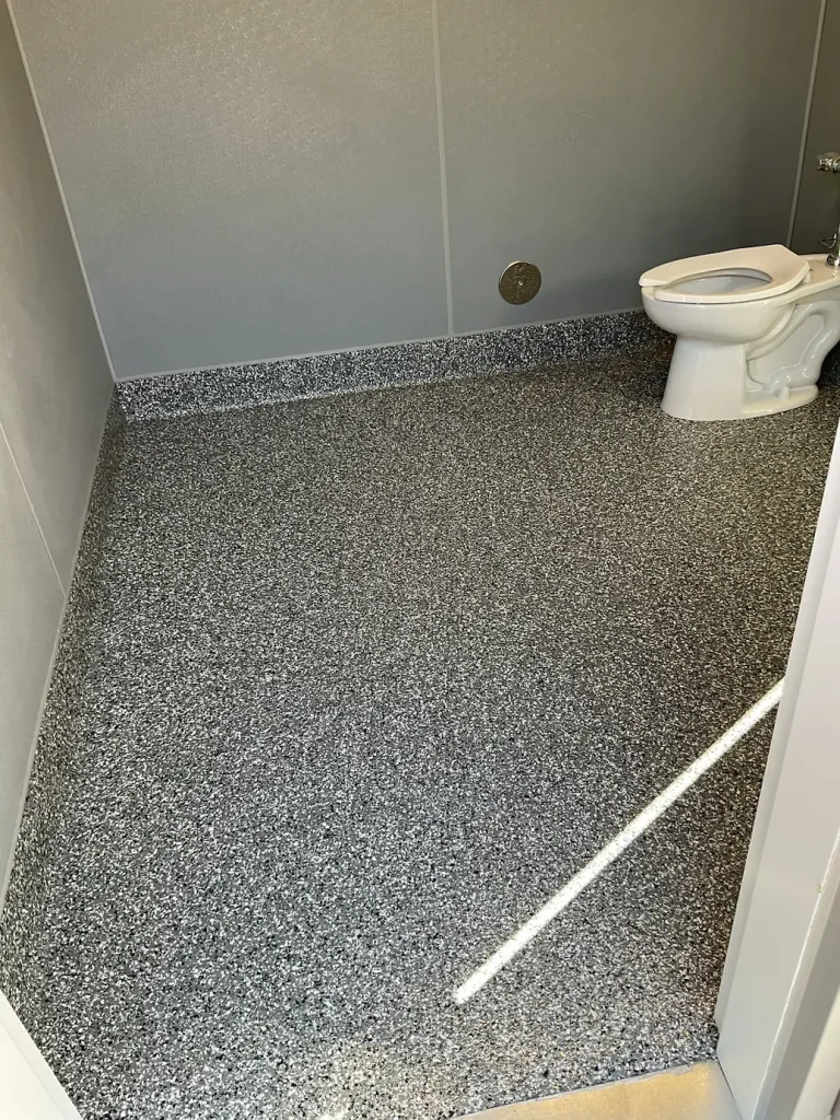 Peckham Coatings flake epoxy floor install