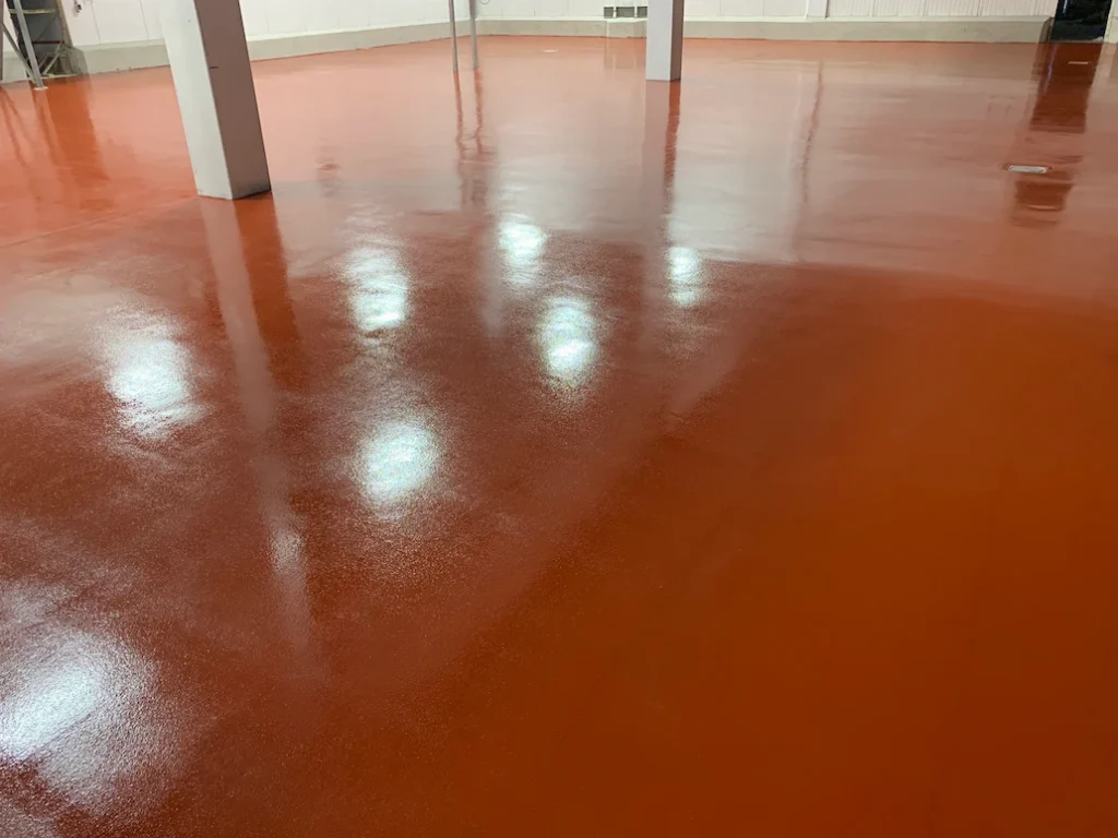 Peckham Coatings urethane cement install at meat processing plant